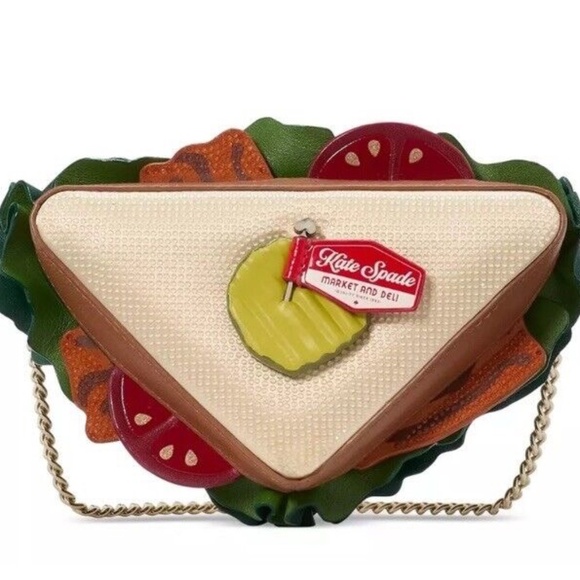 kate spade Handbags - NWT KATE SPADE Glamwich Sandwich Embellished Micro Crossbody Bag Purse Novelty